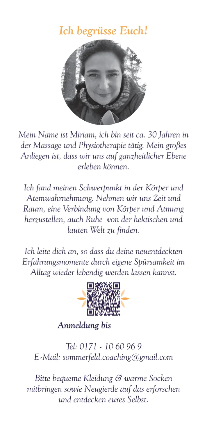 Miriam Sommerfeld Einführung von Integrative Körpertherapie